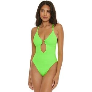 Becca by Rebecca‎ Virtue women's Coast Ariyah Cutout Plunge One-piece Size M